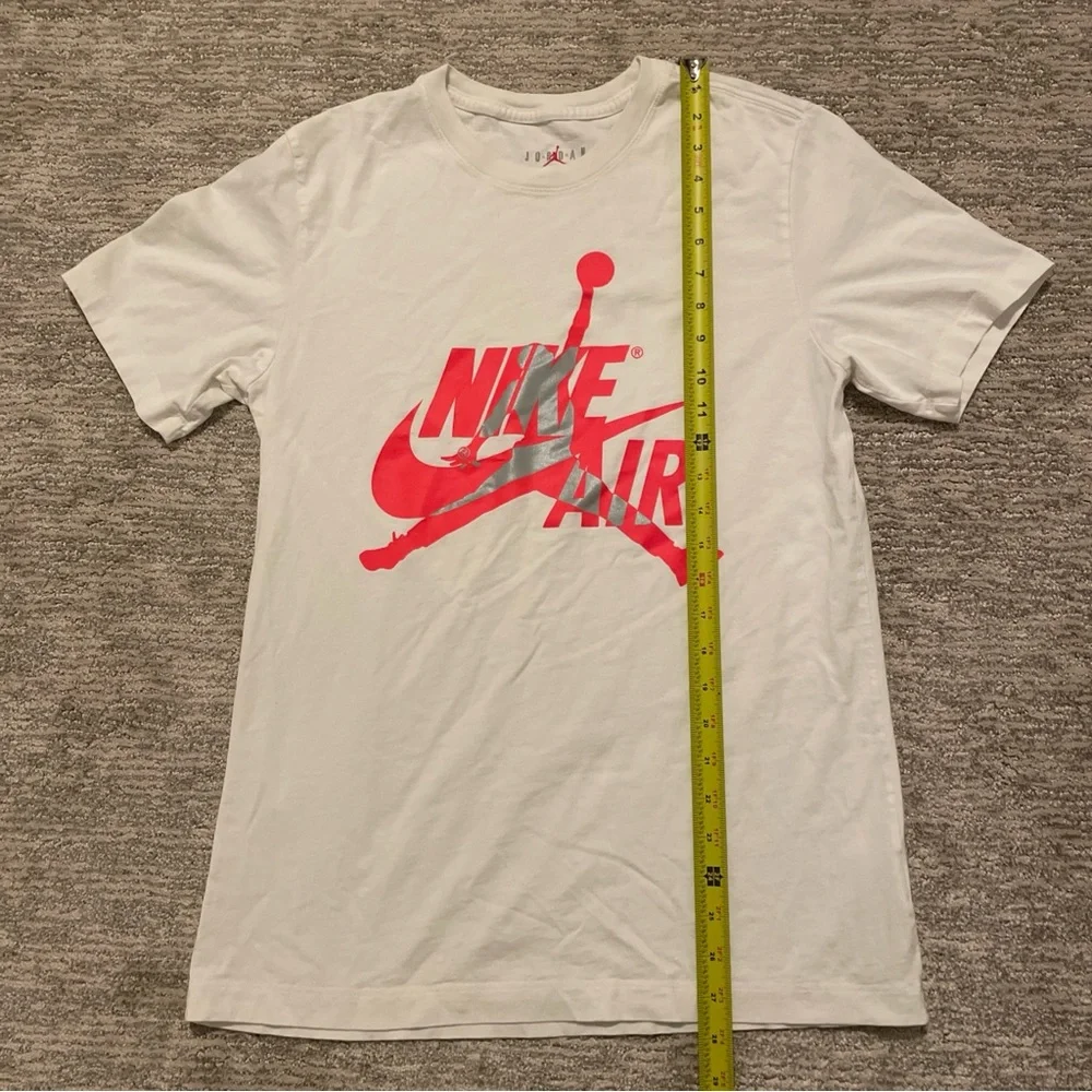 Nike Air Jordan Jumpman T-Shirt Mens Medium Graphic Print White Short Sleeve